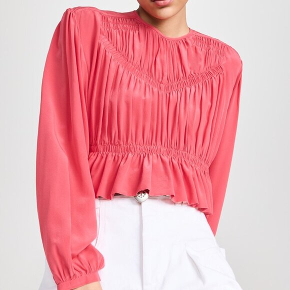 Isabel Marant "Nelino" Top in "Paradise Pink", size 42. Fits like a size 10 ish - Picture 2 of 12